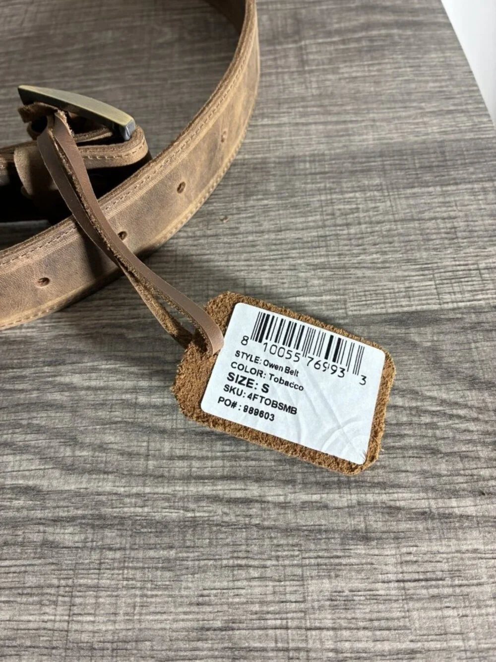 Nisolo OWEN Leather Belt In Tobacco Size Small 36”